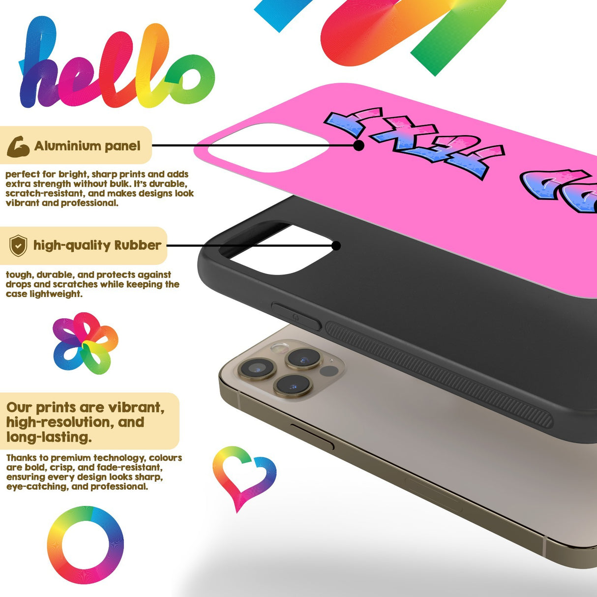 Urban Graffiti Name Personalised Custom Gift Cover - Printed iPhone Black Case