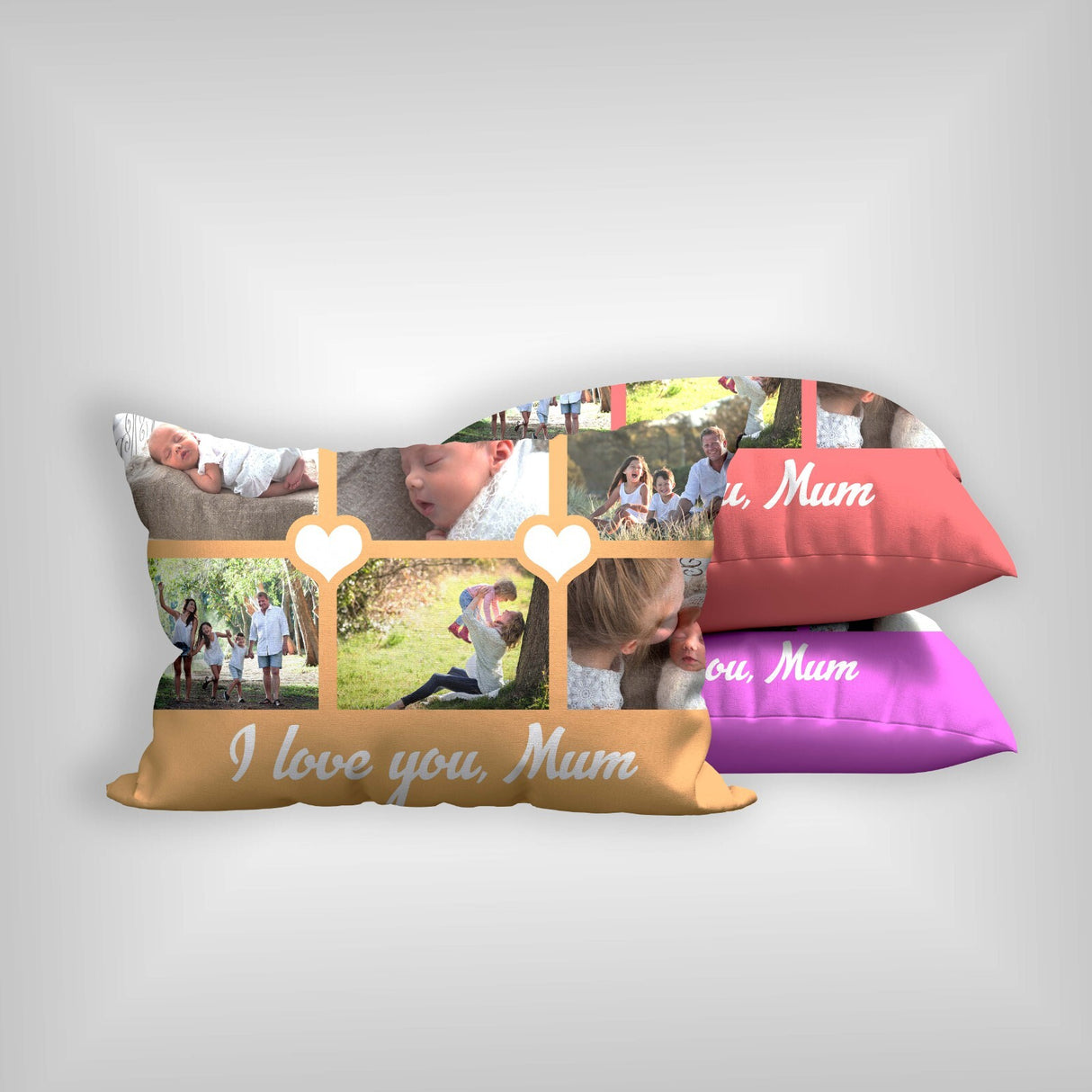 Upload Your Own Photos Mother's Day Love Heart Novelty Memory Pillowcase Decor