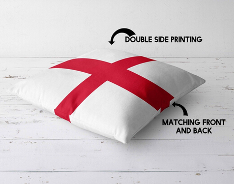 England Flag St George's Cross Soft Square Filled Cushion Decorative Throw Gift