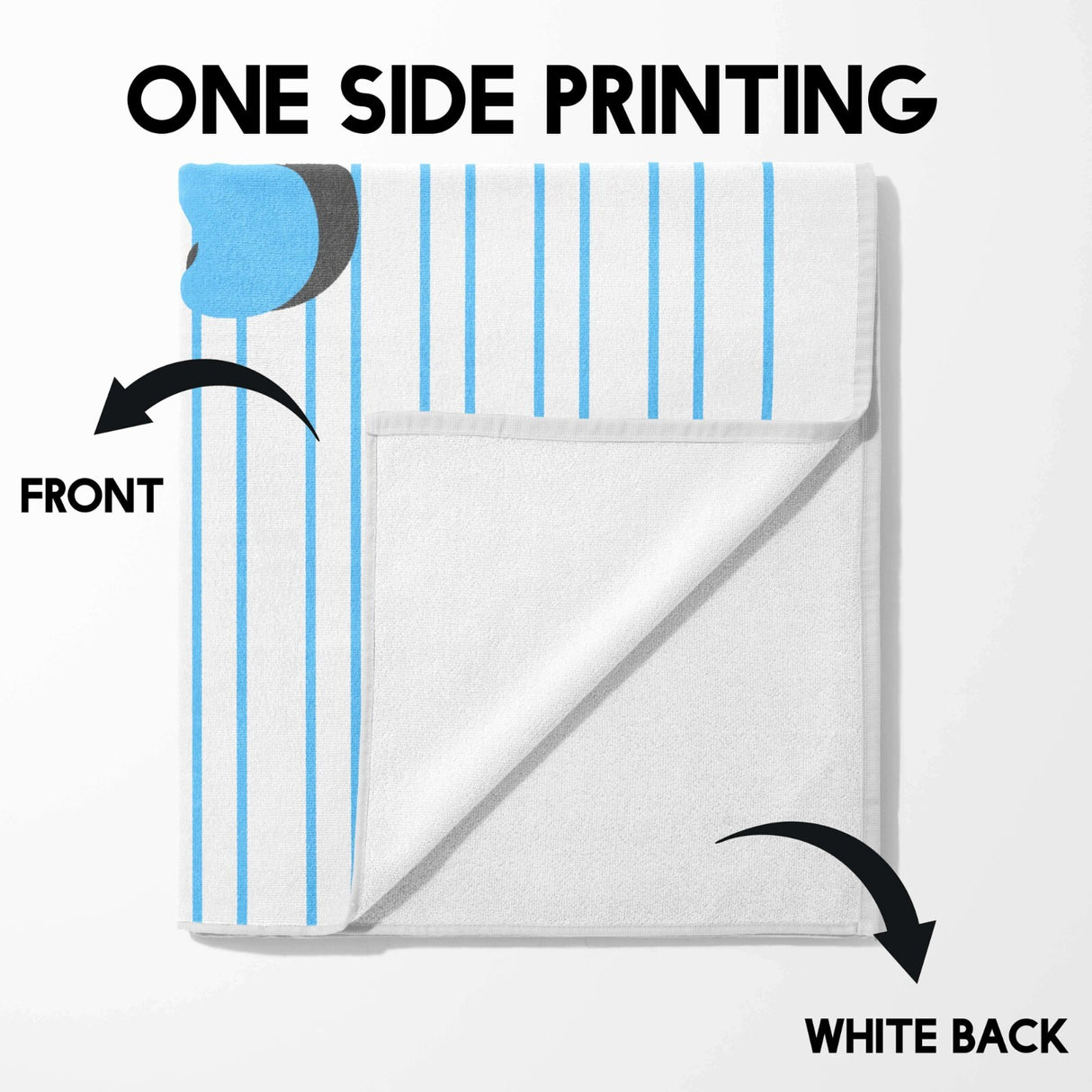 Personalised Custom Name Stripe Retro Font Soft Absorbent Beach Bath Sheet Towel