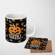 Halloween Spooky Season Bats Custom Coffee Tea Mug Cup Coaster Gift Set Him Her