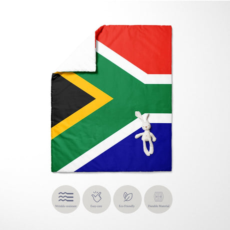 South Africa Flag Cot Bed Duvet Cover Toddler Pillowcase Design Gift Custom Cosy