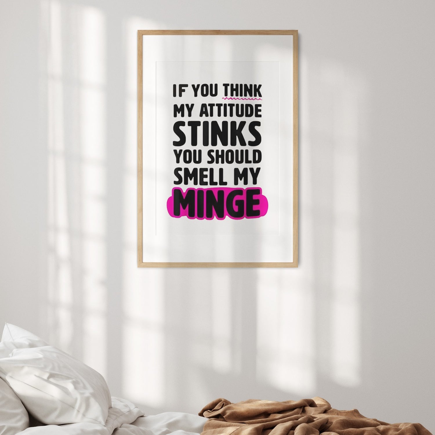 Personalised Your Attitude Stinks Custom Wall Art Poster Quantity Print Decor