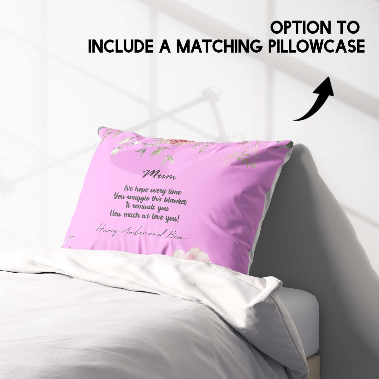 Mum We Hope Every Time Mother's Day Single Memory Novelty Bed Duvet Cover Set