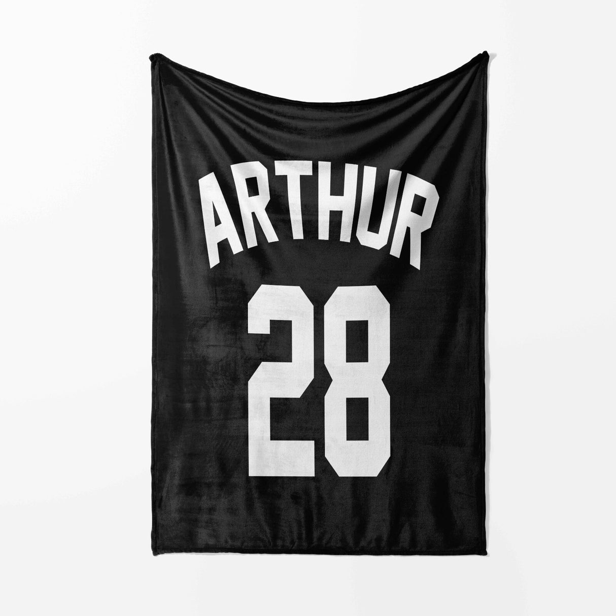 Personalised Any Name Football Basketball Jersey Text Soft Fleece Mink Blanket