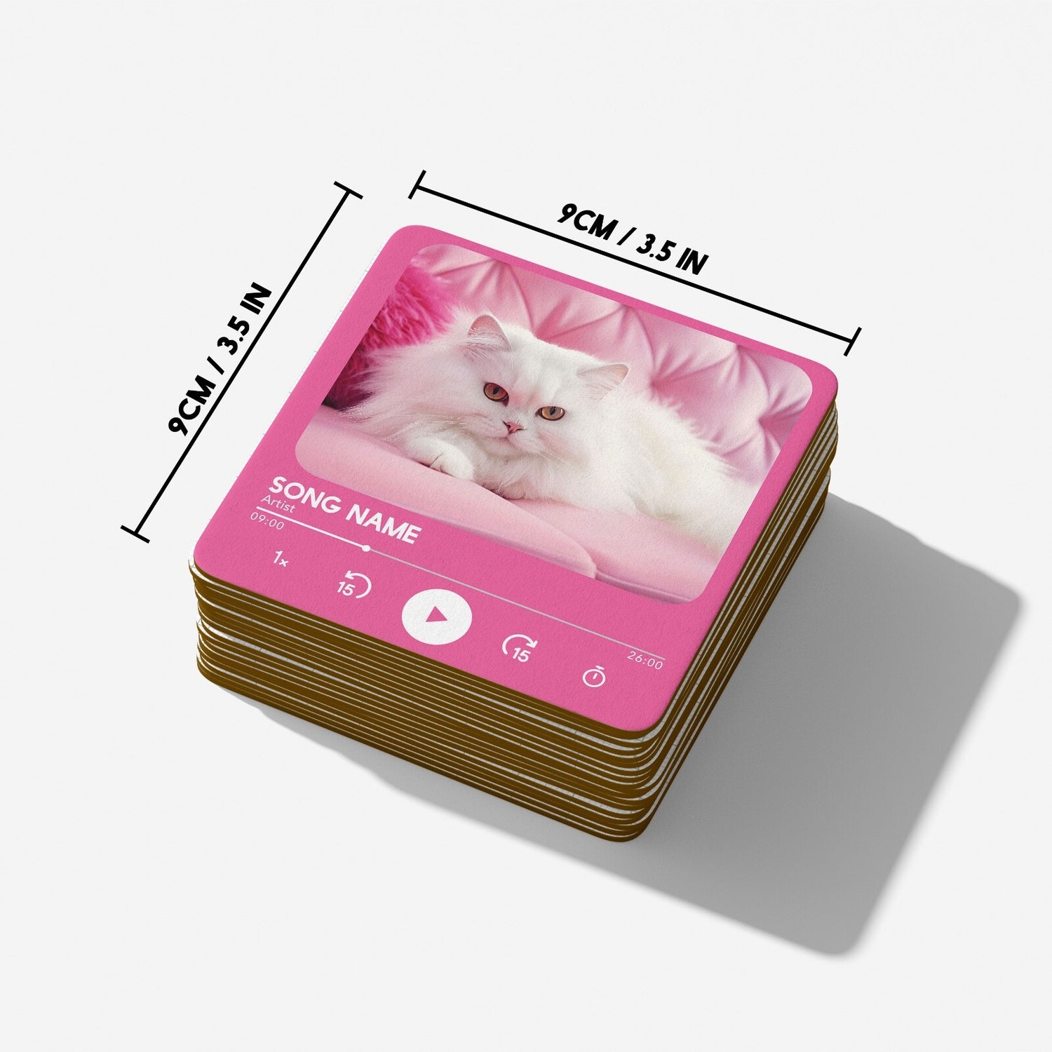 Personalised Music Player Custom Song Image Gift Coffee Tea Mug + Coaster Option