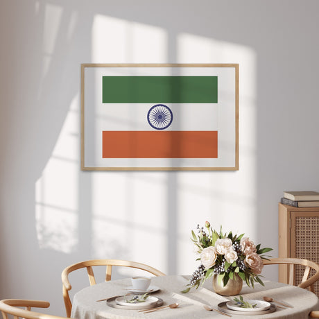Indian Flag India Design Custom Wall Art Poster Picture Print Decor Patriotic