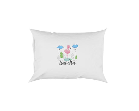 Personalised Name Flamingo Cute Soft Pillowcase Pillow Case Cover