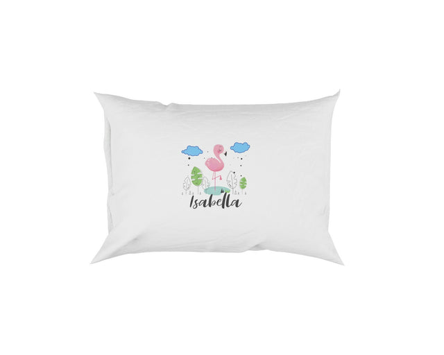 Personalised Name Flamingo Cute Soft Pillowcase Pillow Case Cover