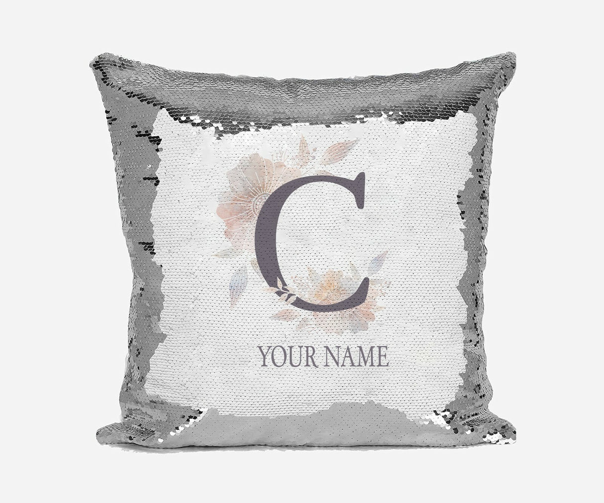 Personalised Misty Dusty Pastel Alphabet Sequin Magic Cushion Cover+Pillow Kids