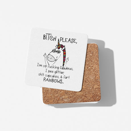 Unicorn Pee Glitter Rude Cheeky Funny Gift Coffee Tea Mug Coaster Option Him Her
