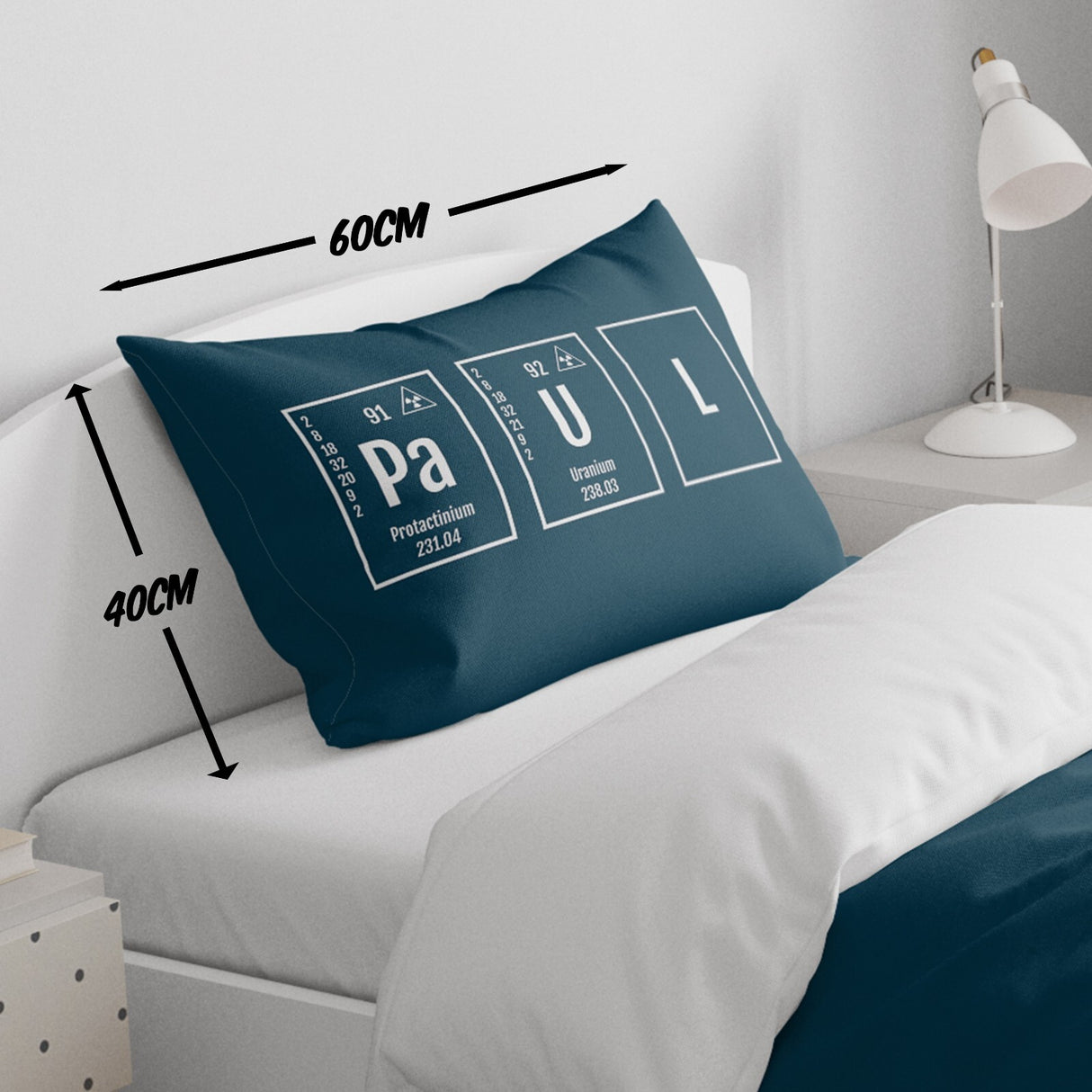 Personalised Name Science Chemical Font Kids Cot Bed Duvet Cover + Pillowcase