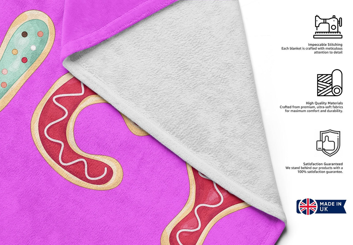 Personalised Any Name Cookie Alphabet Colour Absorbent Beach Bath Sheet Towel