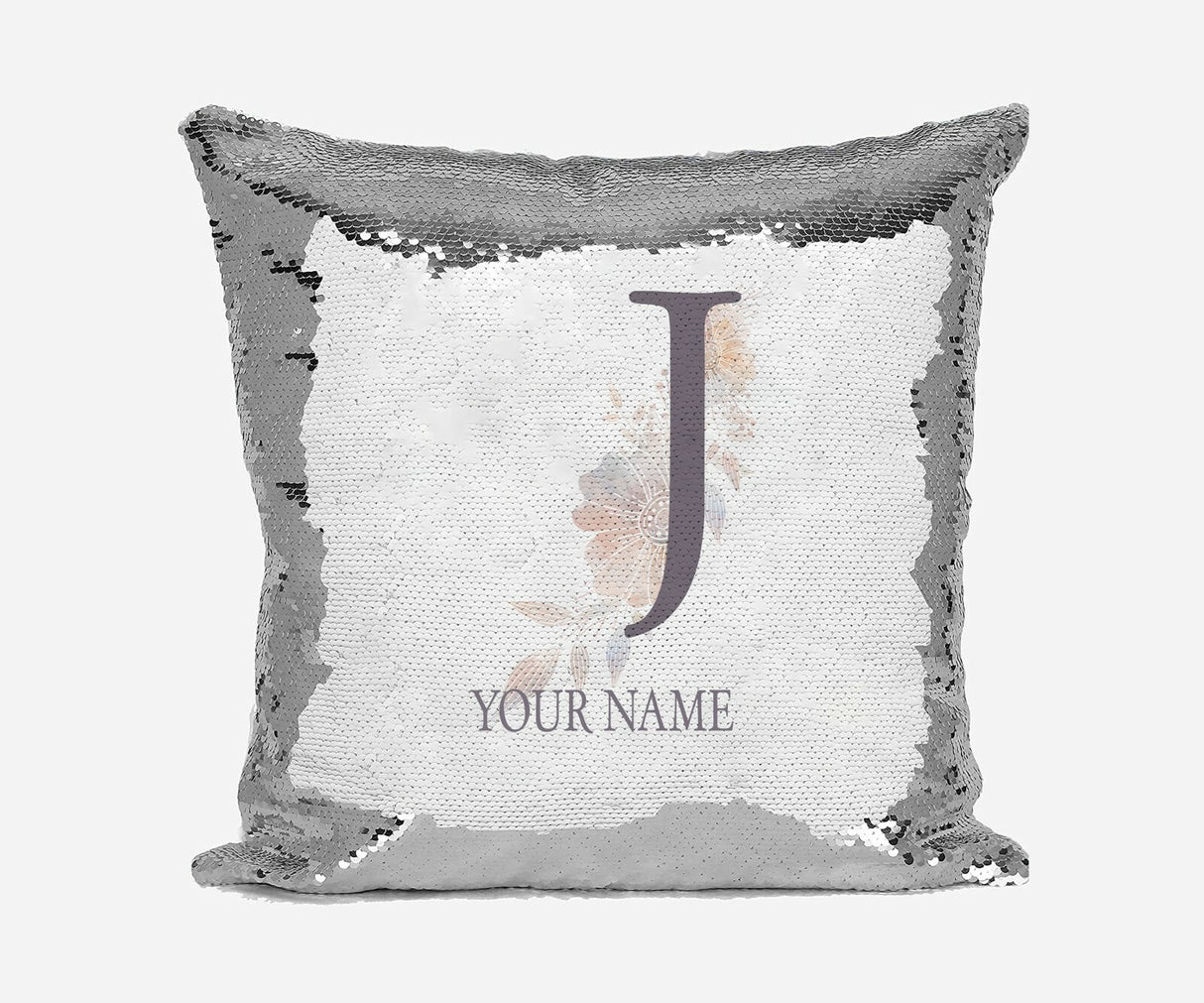 Personalised Misty Dusty Pastel Alphabet Sequin Magic Cushion Cover+Pillow Kids