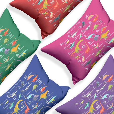 My Dinosaur Alphabet Personalised Custom Made Printed Soft Pillowcase Pillow