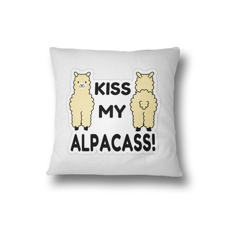Kiss My Alpacass Alpaca Funny Novelty Rude Filled Cushion Gift Bedroom