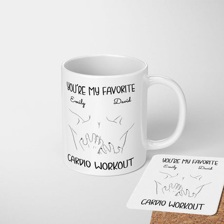 Personalised Name Valentines Love Gift Coffee Tea Mug + Coaster Option Him Her