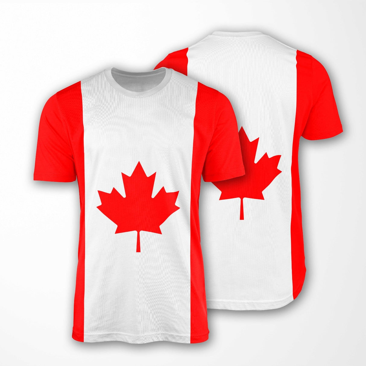 Canada Flag Design Custom All-Over Printed Unisex T-Shirt Top Gift Patriotic Tee