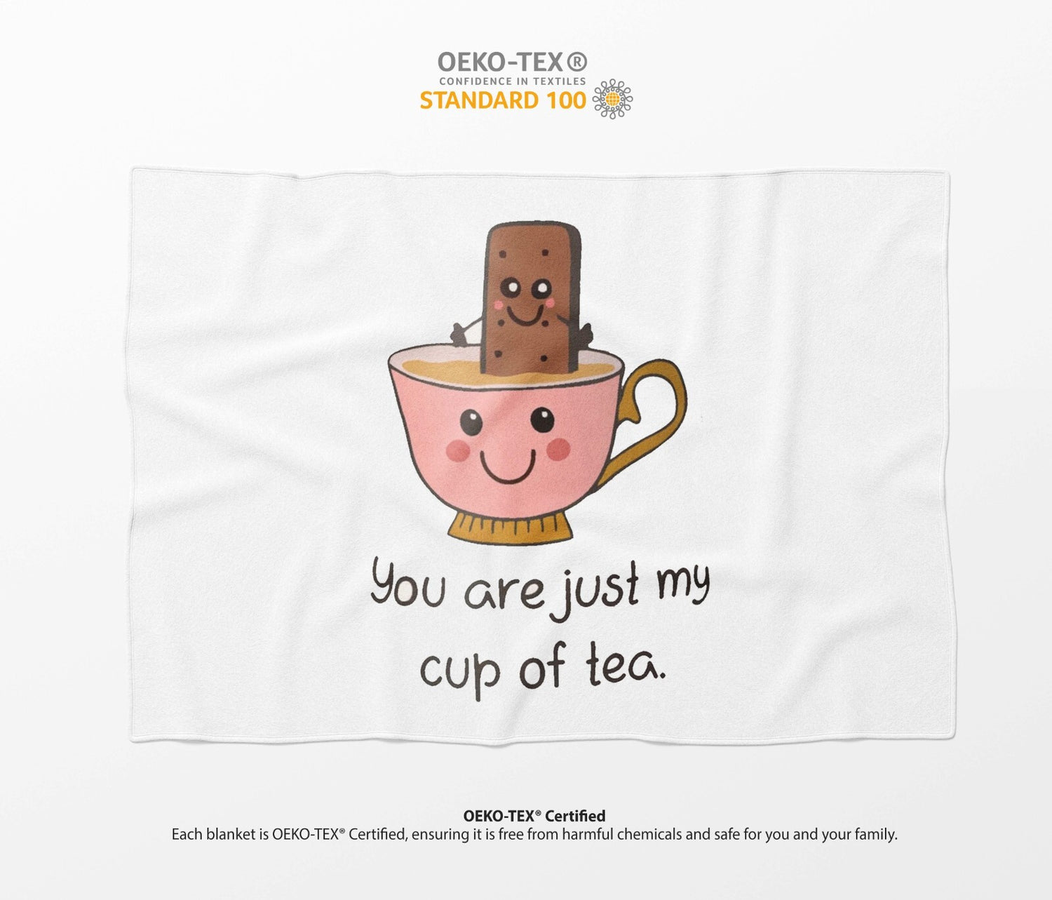 You're My Cup Of Tea Cute Love Valentines Anniversary Fleece Mink Blanket Gift