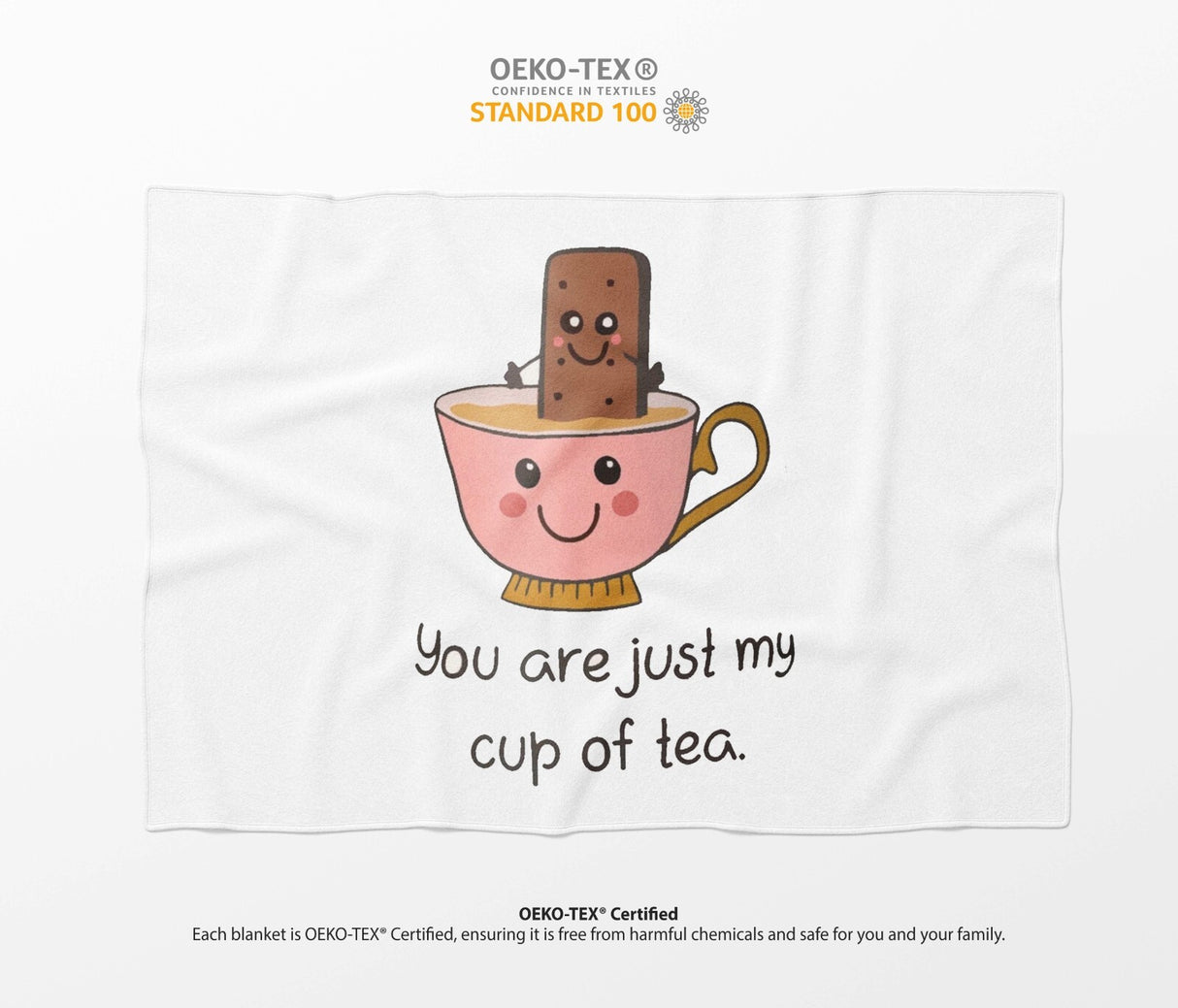 You're My Cup Of Tea Cute Love Valentines Anniversary Fleece Mink Blanket Gift