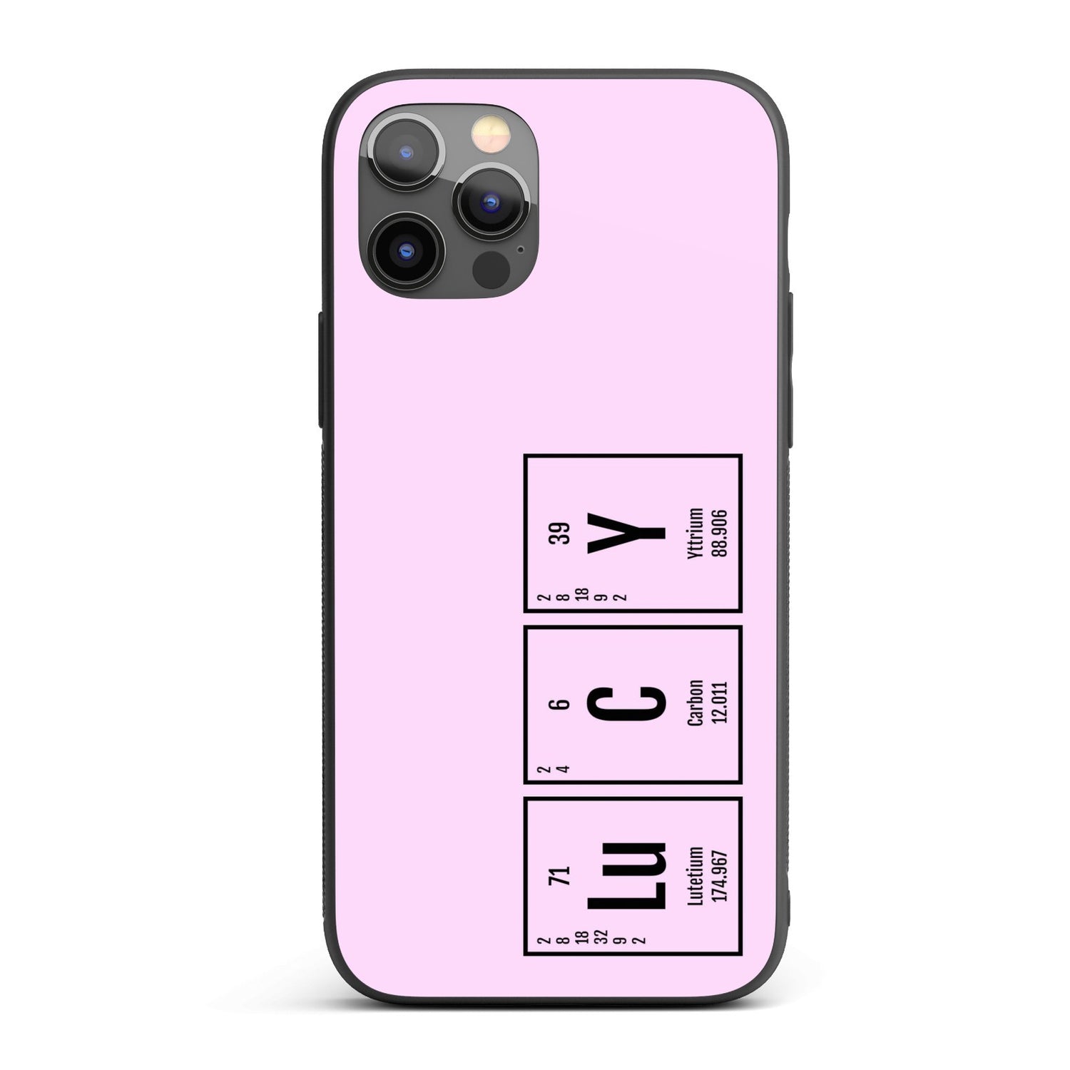 Science Chemistry Alphabet Name Personalised Custom - Printed iPhone Black Case