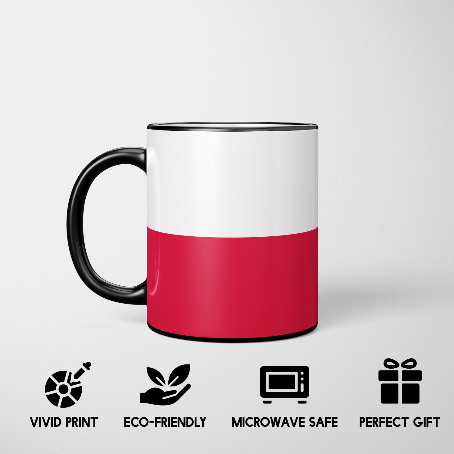 Poland Flag Polish Design Gift Heat Sensitive Magic Colour Changing Mug Novelty