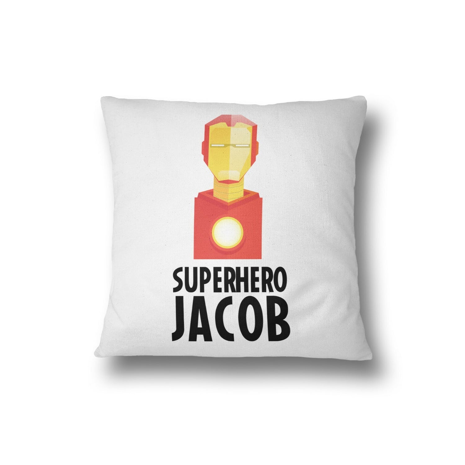 Superhero Personalised Name Kids Boys Soft Filled Cushion Bedroom Decoration