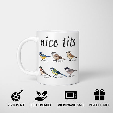 Nice Birds Bird Prank Funny Cheeky Novelty Tea Coffee Mug Gift Present Him Her