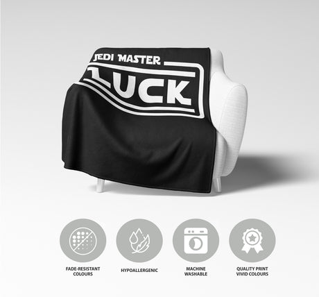 Jedi Star Wars Theme Inspired Personalised Name Soft Warm Fleece Blanket Decor