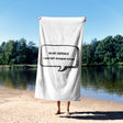 In My Defence Rude Funny Custom Any Colour Novelty Beach Hand Bath Sheet Towel