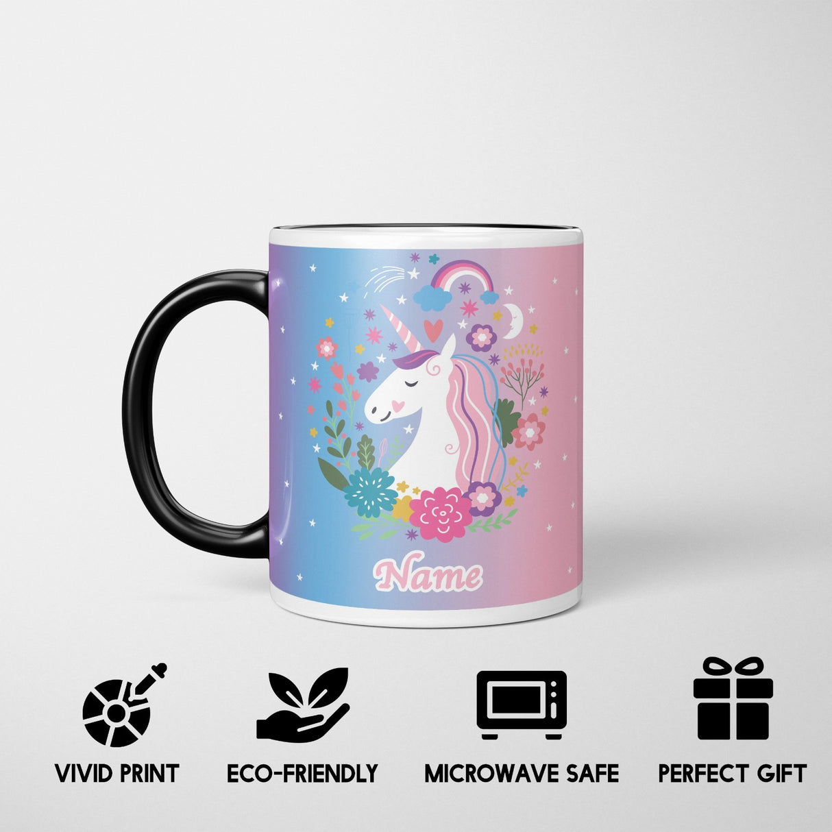 Personalised Unicorn Dream Heat Sensitive Magic Colour Changing Mug Novelty Cup