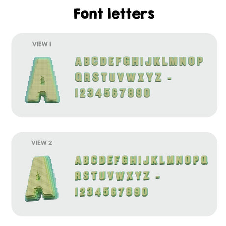 Personalised Any Name Bold Pixel 3D Novelty Soft Fleece Mink Blanket Gift Decor