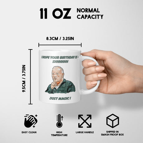 Your Birthday Is Going To Be Magic Bob Mortimer Coffee Tea Mug + Coaster Option