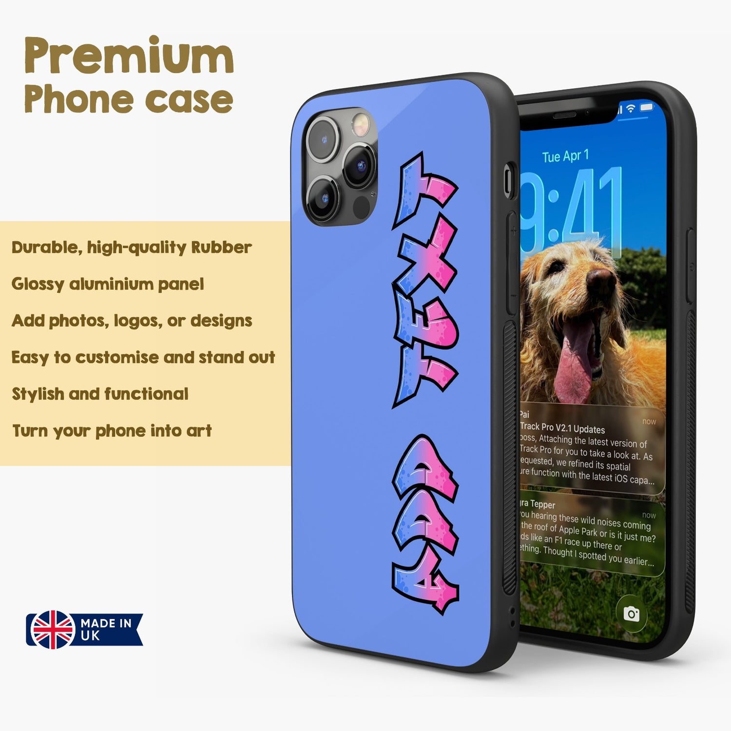 Urban Graffiti Name Personalised Custom Gift Cover - Printed iPhone Black Case