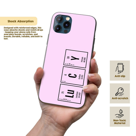 Science Chemistry Alphabet Name Personalised Custom - Printed iPhone Black Case