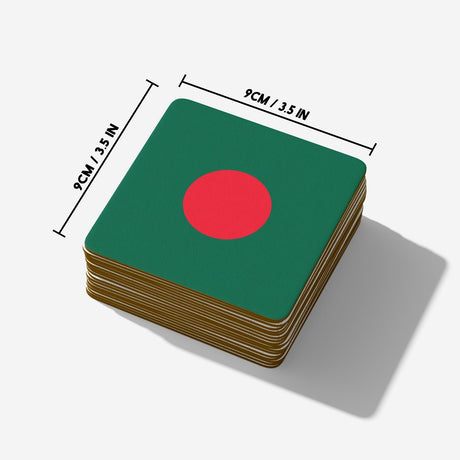 Bangladesh Flag Design Coffee Tea Mug Cup Set Coaster Gift Him Her Custom Print