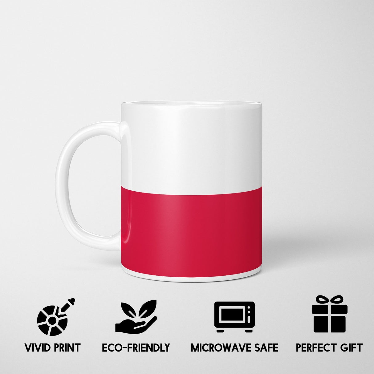 Poland Flag Polish Design Coffee Tea Mug Set Coaster Gift Him Her Custom Print