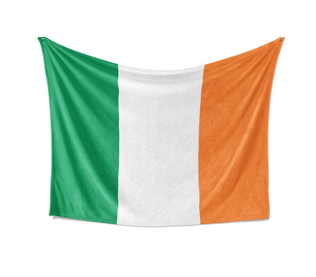 Ireland Flag Irish Gift -  Custom Made Soft Warm Fleece Blanket Home Decor Throw