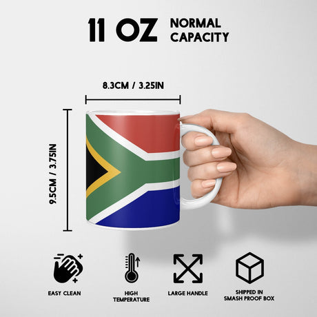 South Africa Flag SA Design Coffee Tea Mug Cup Set Coaster Gift Him Her Custom