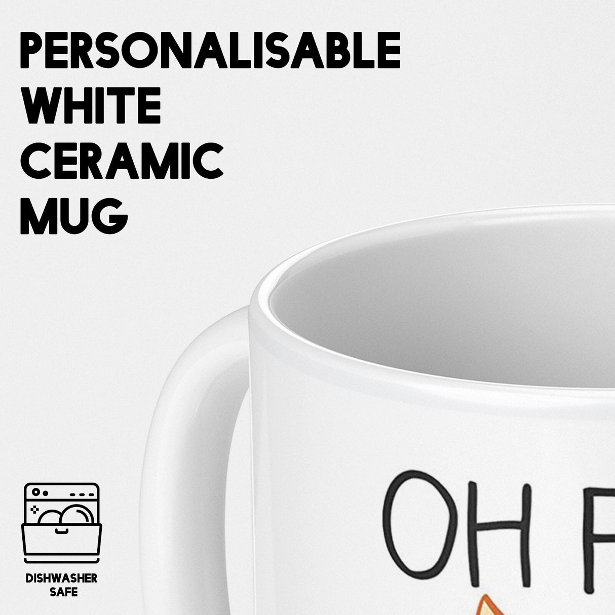 Oh For Fox Sake Saying Phrase Novelty Funny Humour Coffee Tea Mug Gift 11oz