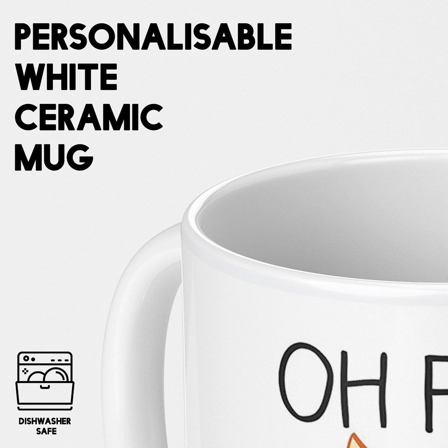 Oh For Fox Sake Saying Phrase Novelty Funny Humour Coffee Tea Mug Gift 11oz