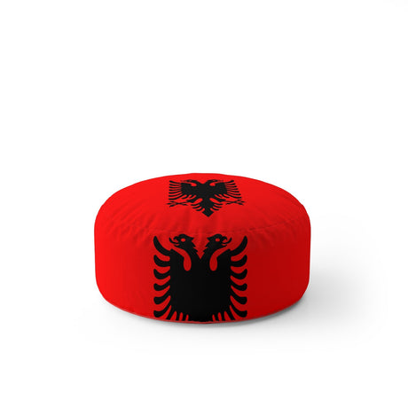 Albania Flag Patriotic Ottoman Filled Pouffe Footrest Washable Cover Custom Gift