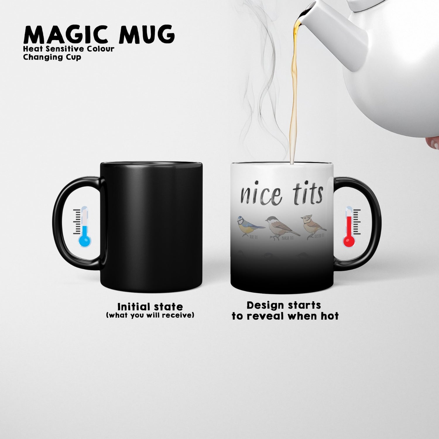 Nice T*ts Heat Sensitive Magic Colour Changing Mug Novelty Drink Cup Gift Idea