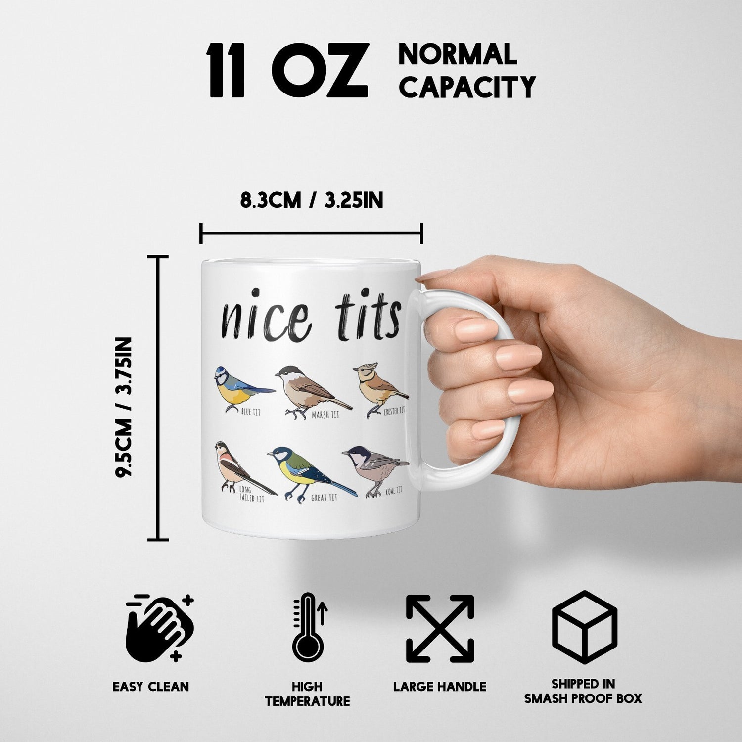 Nice Birds Bird Prank Funny Cheeky Novelty Tea Coffee Mug Gift Present Him Her