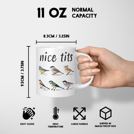 Nice Birds Bird Prank Funny Cheeky Novelty Tea Coffee Mug Gift Present Him Her