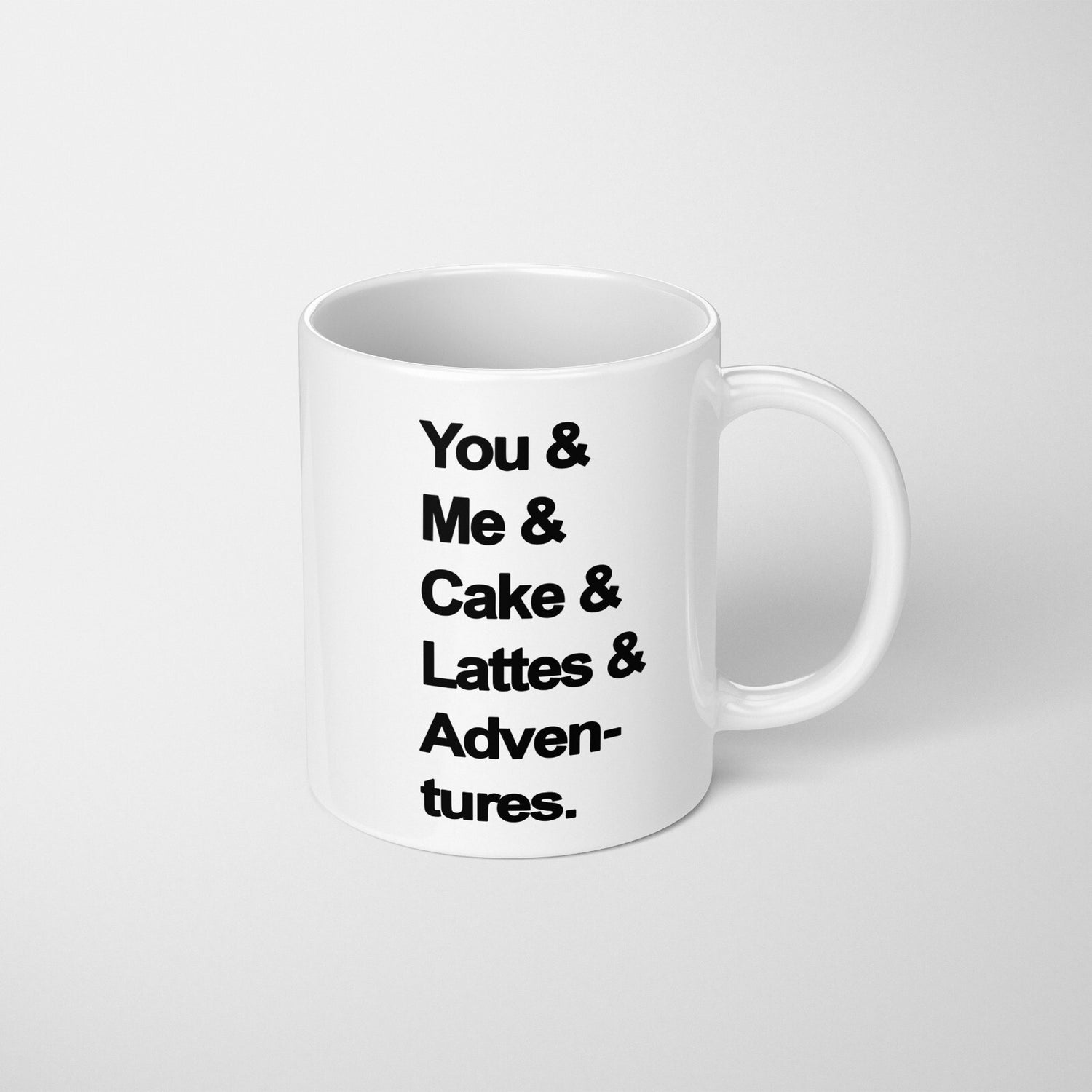 My Favourite Things Text Novelty Print Love Coffee Tea Mug Coaster Gift Him Her