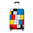 Piet Mondrian Luggage Cover – Colorful Abstract Travel Suitcase Protector