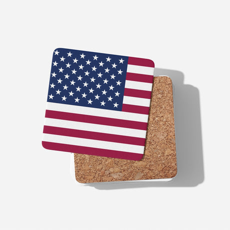 USA Flag America Design Coffee Tea Mug Cup Set Coaster Gift Him Her Custom Made