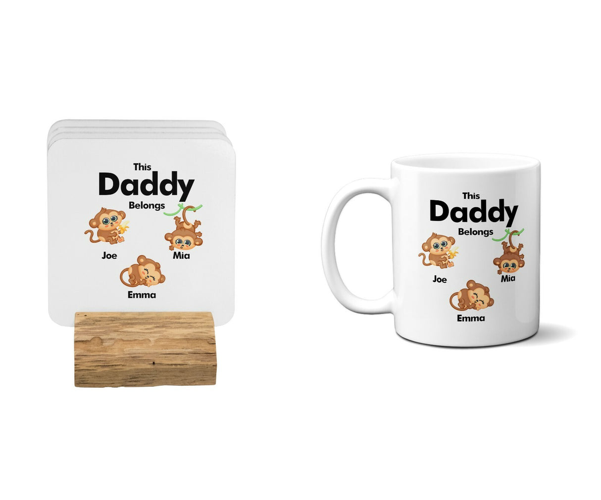 Personalised Mug Gift Dad Father Day Christmas Birthday New Born Monkey 11oz Mug