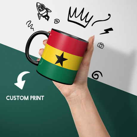 Ghana Flag Ghanaian Tea Coffee Gift Heat Sensitive Magic Colour Changing Mug